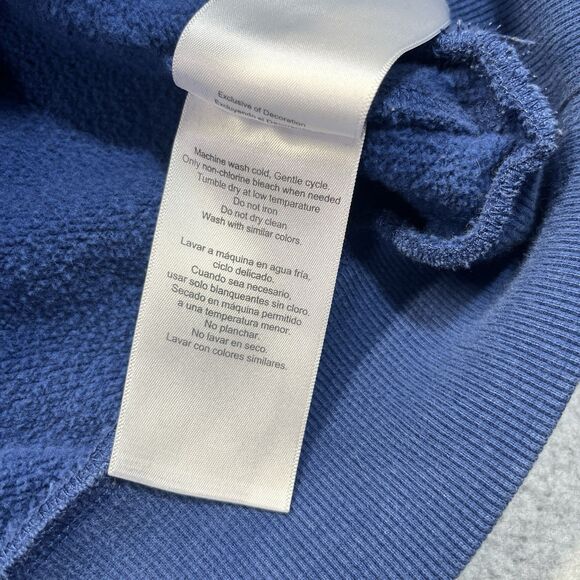 Hurley Hoodie Men’s Medium Blue Graphic Pullover Sweatshirt Drop Tag HMF21-02999 - Picture 9 of 12